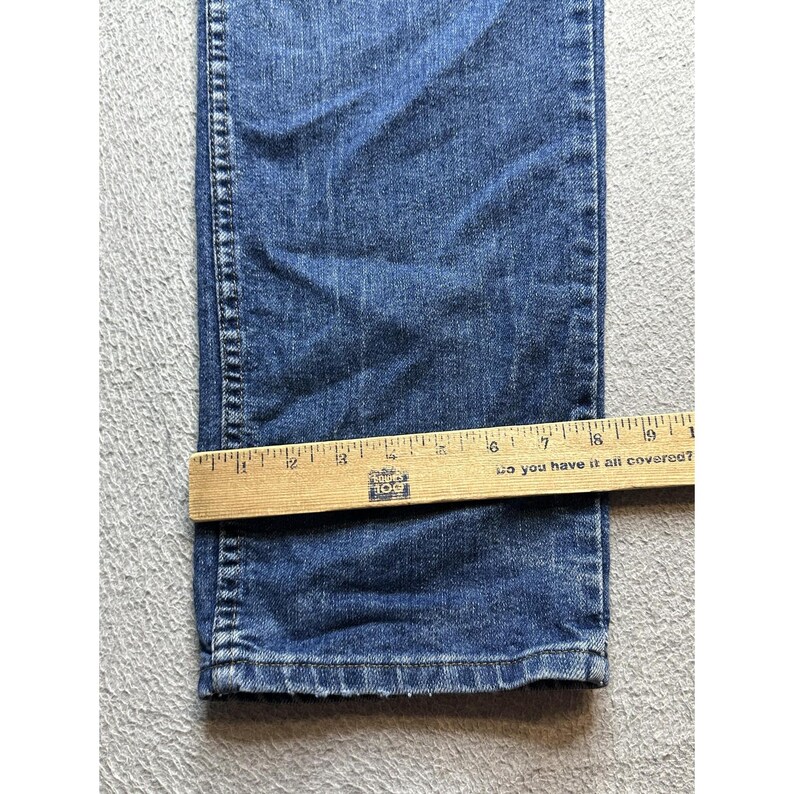 Wrangler authentische Jeans Herren 34x29 (32x27) Medium Wash Blau Denim mit geradem Bein Bild 4