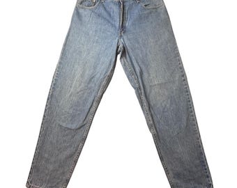 Vintage Jeans 560 Mens 36x32 (35x31) Blue Loose Fit Tapered Leg Made in USA 90s