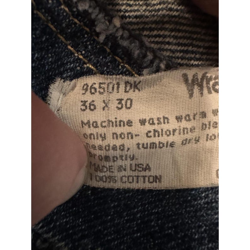 Vintage Wrangler Jeans Mens 36x30 (34x28) Blue 96501DK Relaxed Fit Denim USA 90s image 4
