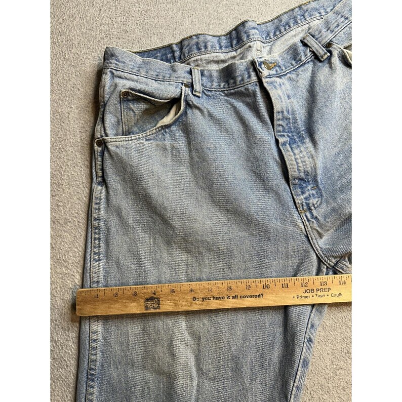 Vaqueros holgados vintage Wrangler 96501SL para hombre, 36 x 30, lavado claro, azul, EE. UU., años 90 imagen 5