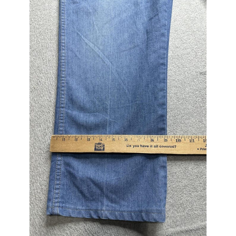 VTG Wrangler Jeans Mens 38x25 Blue Straight YKK Zip Classic Denim Pants Durable image 9