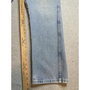 Vaqueros holgados vintage Wrangler 96501SL para hombre, 36 x 30, lavado claro, azul, EE. UU., años 90 imagen 3