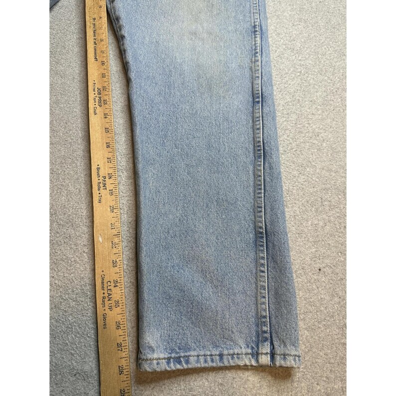 Vaqueros holgados vintage Wrangler 96501SL para hombre, 36 x 30, lavado claro, azul, EE. UU., años 90 imagen 3