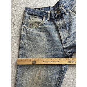 VTG Wrangler Rugged Wear Jeans Mens 34x30 Blue Denim Workwear Straight 35100MN image 8
