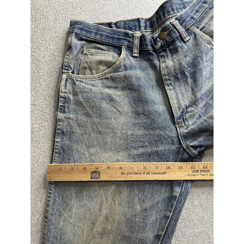 VTG Wrangler Rugged Wear Jeans Mens 34x30 Blue Denim Workwear Straight 35100MN image 8