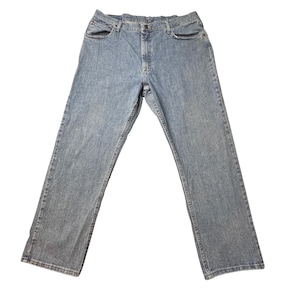Wrangler-jeans heren 38 x 30 blauw relaxte pasvorm 9WRLAVS lichte wassing denim met stretch afbeelding 1