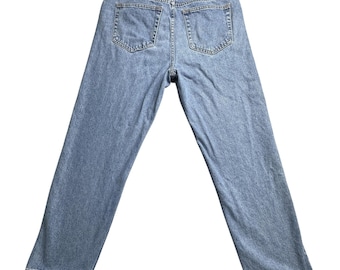 VTG Chaps Denim Jeans Mens 36x32 Blue Classic Fit Straight Leg Zip Vintage Style