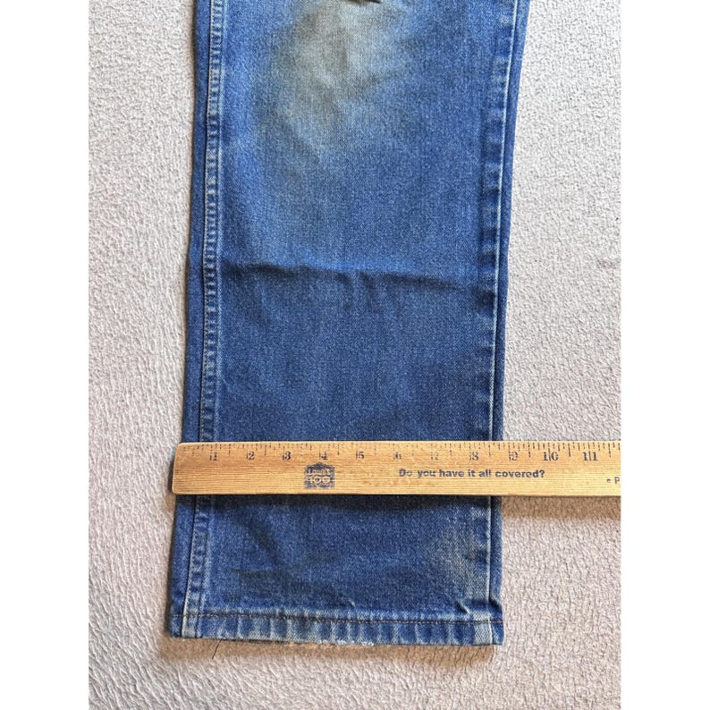 Wrangler 31MWZPW relaxte fit jeans heren 34 x 30 (34 x 28) blauw denim werkkleding gebeitst afbeelding 16