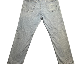 Wrangler Jeans Mens 36x32 Light Wash Relaxed Fit 97601SB Denim Straight Leg
