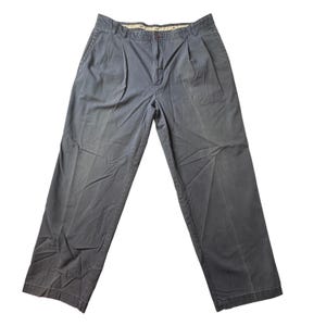 Dockers Chinos Pants Mens 38x30 (38x27) Navy Blue Classic Fit Pleated Canvas