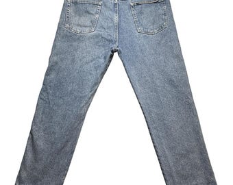 Vintage Wrangler Jeans Mens 38x29 Blue Straight Leg Relaxed Fit Denim 90s