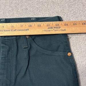 Vintage Wrangler-jeans heren 29 x 32 (27 x 30) groen cowboy-snit slim-fit 936CGN denim afbeelding 5