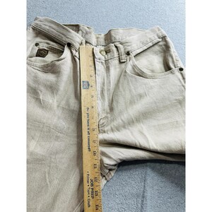 VTG Wrangler Jeans Mens 30x29 Beige Khaki 5 Pocket Denim Authentic Workwear USA image 7