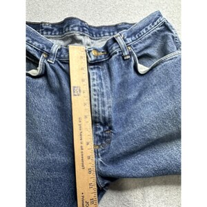 VTG Wrangler Jeans Mens 36x32 Blue Authentic Five Pocket Straight Denim 96501MR image 7