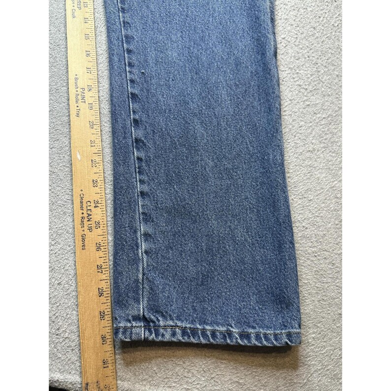 Wrangler Jeans Mens 36x32 (33x30) Blue Medium Wash Straight Leg Denim 96501DS image 3