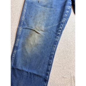Wrangler 31MWZPW relaxte fit jeans heren 34 x 30 (34 x 28) blauw denim werkkleding gebeitst afbeelding 3
