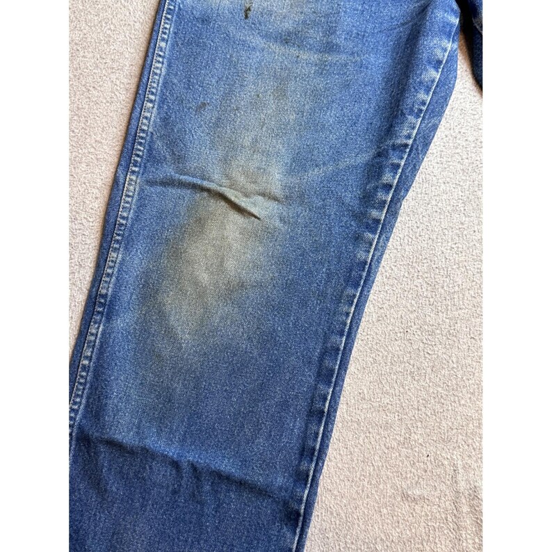 Wrangler 31MWZPW relaxte fit jeans heren 34 x 30 (34 x 28) blauw denim werkkleding gebeitst afbeelding 3