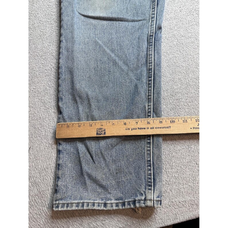 VTG Wrangler Hero Jeans Mens 40x32 (40x30) Light Wash Denim Straight Leg 97601VR image 16