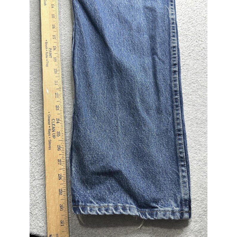 Wrangler-jeans heren 36 x 31 blauw denim, rechte pijpen YKK-rits, authentiek rood label afbeelding 10