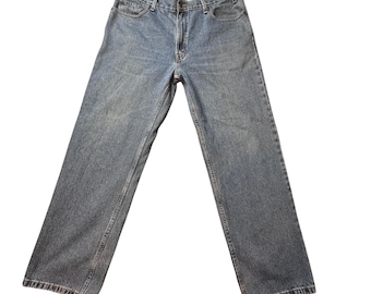 Vintage Levi's Signature Jeans Herren 36x30 Blau Relaxed Fit Straight Leg Denim