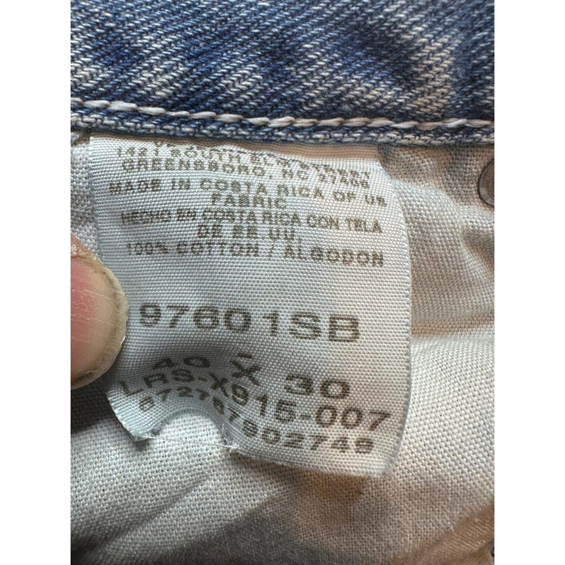 Vintage Wrangler Premium Jeans Mens 40x30 (39x29) Relaxed Fit Light Wash 97601SB image 5