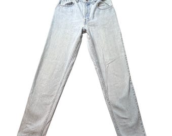Jeansy damskie Levi's 550 w stylu vintage, 7, jasnoniebieskie, luźne, zwężane nogawki, lata 90.