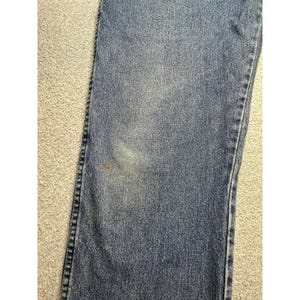 Wrangler Jeans Mens 38x32 (37x30) Blue Relaxed Straight Leg Fit 3MWZGK Denim image 4