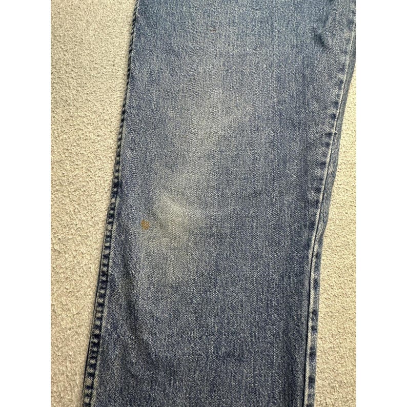 Wrangler Jeans Mens 38x32 (37x30) Blue Relaxed Straight Leg Fit 3MWZGK Denim image 4