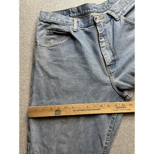 Wrangler Jeans Mens 36x32 Light Wash Relaxed Fit 97601SB Denim Straight Leg image 6
