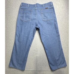 VTG Wrangler Jeans Mens 38x25 Blue Straight YKK Zip Classic Denim Pants Durable image 1