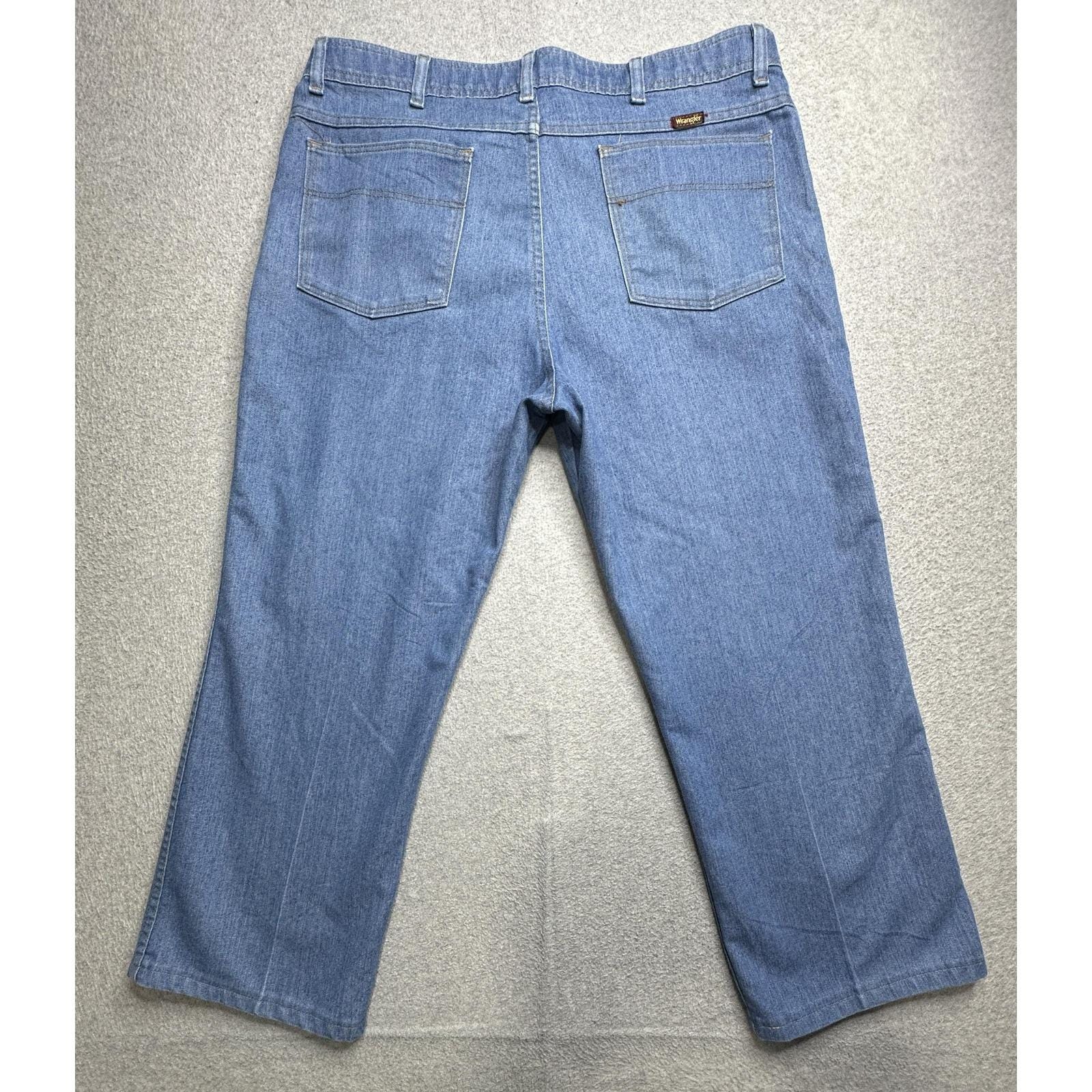 VTG Wrangler Jeans Mens 38x25 Blue Straight YKK Zip Classic Denim