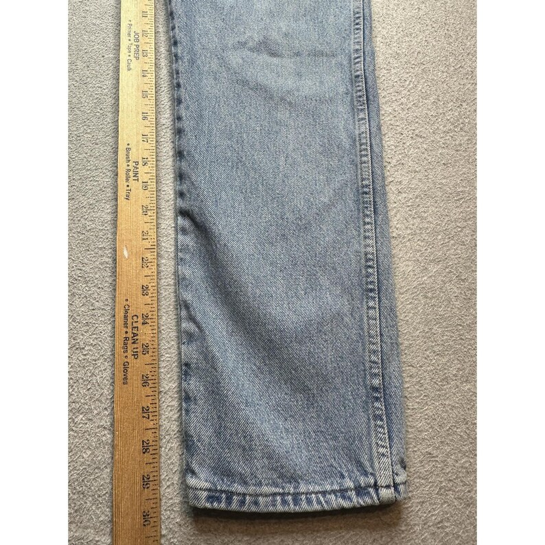 Vintage Wrangler-jeans heren 36 x 32 (32 x 30) lichte wassing authentiek denim, VS jaren 90 afbeelding 3