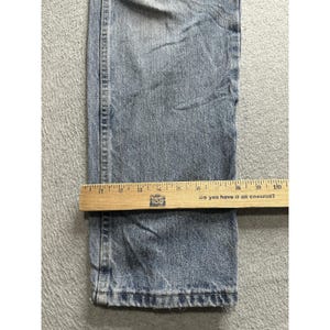 VTG Wrangler Blues WB902GI Jeans Mens 33x32 Blue Denim Light Wash Straight Leg image 9