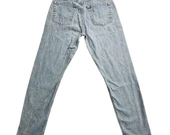 Vintage Gap Jeans Boys 4 Blue Denim Made USA Button Fly Tapered Leg 90s 80s