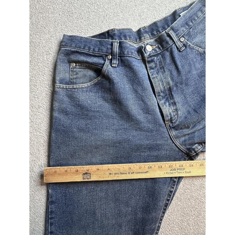 Vintage Wrangler 9760WDR Relaxed Straight Jeans Mens 36x29 Blue Denim 90s image 6