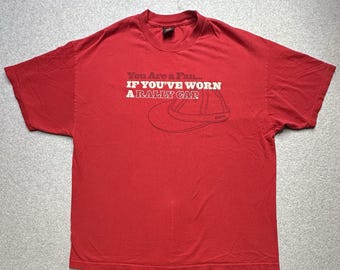 VINTAGE ESPN Shirt Adult 2XL XXL Red White Streetwear Hip Hop Logo Y2K Mens