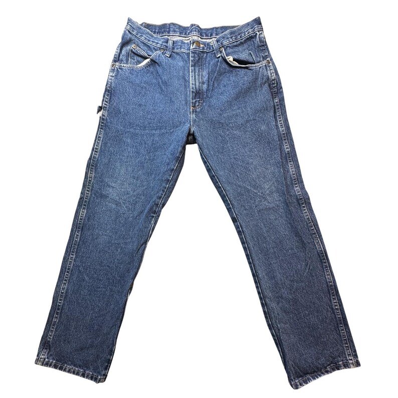 VTG Wrangler 96501MR Jeans Mens 33x30 (31x29) Blue Denim Straight Fit Classic image 9