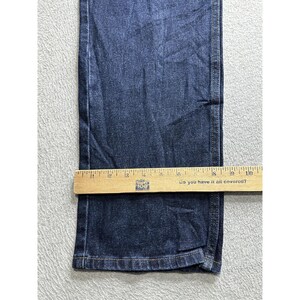 Jeansy Wrangler Jeans męskie 32x30 niebieskie jeansy proste nogawki 5 kieszeni zamek błyskawiczny klasyczny zdjęcie 9