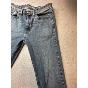 Wrangler Relaxed Fit Mens Jeans 32x32 (30x31) Blue Denim Distressed 10MGW25RI image 8