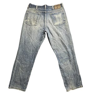 VTG Wrangler Rugged Wear Jeans Mens 34x30 Blue Denim Workwear Straight 35100MN image 1
