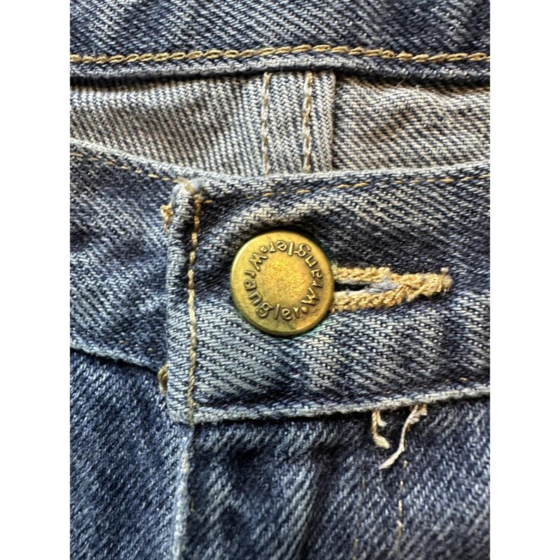 Vintage Wrangler Jeans Mens 32x34 Blue Regular Fit Straight Leg Cotton Denim image 4