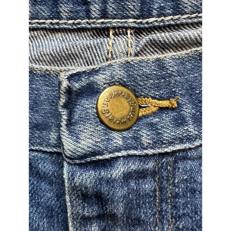Wrangler authentische Jeans Herren 34x29 (32x27) Medium Wash Blau Denim mit geradem Bein Bild 9