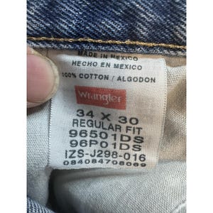 Wrangler 96501DS Jeans Mens 34x30 (32x29) Medium Wash Blue Regular Straight image 11