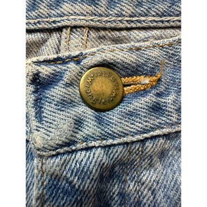 Vintage Wrangler Mens Jeans 34x30 (32x29) Light Wash Denim Relaxed Fit Made USA image 6