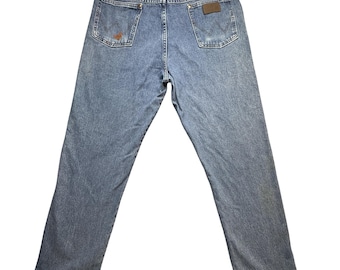 Wrangler Jeans Herren 38x32 (37x30) Blau Entspanntes Gerades Bein Fit 3MWZGK Denim