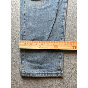 Vintage Wrangler Mens Jeans 34x30 (32x29) Light Wash Denim Relaxed Fit Made USA image 16