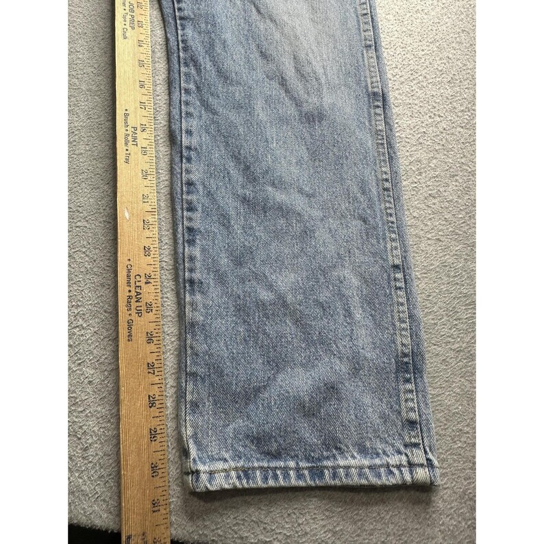 Vaqueros Wrangler para hombre, 36 x 32, lavado claro, pierna recta, cierre de cremallera YKK 9C501 SL imagen 10