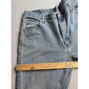 VTG Wrangler Hero Jeans Mens 40x32 (40x30) Light Wash Denim Straight Leg 97601VR image 15