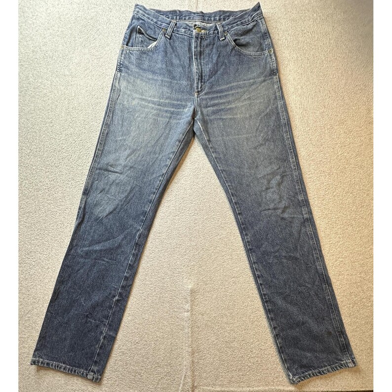 Vintage Wrangler Jeans Mens 32x34 Blue Regular Fit Straight Leg Cotton Denim image 7