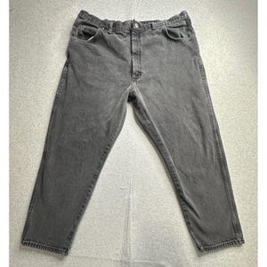 Spodnie jeansowe Wrangler Authentic Jeans Mens 39x28 Grey, luźne, wyprodukowane w USA zdjęcie 5